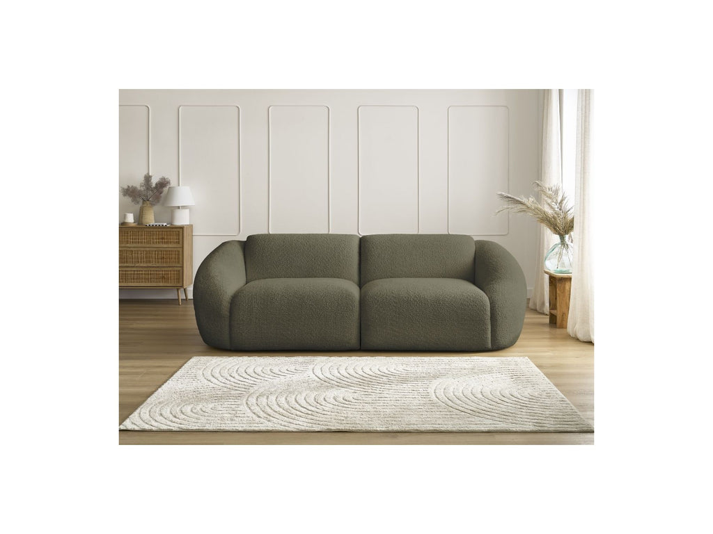 Fixed Straight 3-Seater Sofa - Tina - Bouclé Fabric