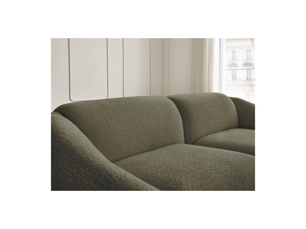 Fixed Straight 3-Seater Sofa - Tina - Bouclé Fabric