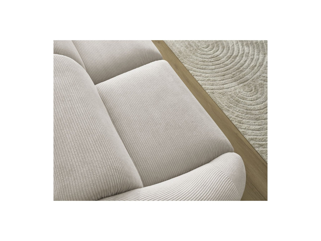 Fixed Straight 3-Seater Sofa - Tina - Corduroy