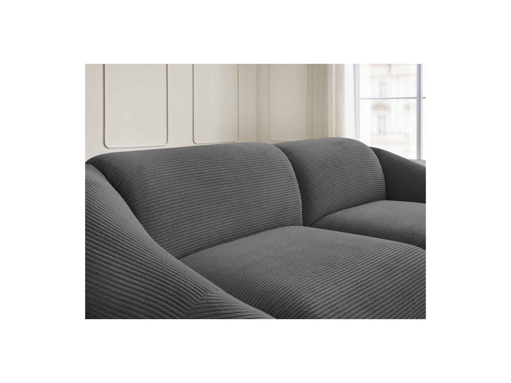 Fixed Straight 3-Seater Sofa - Tina - Corduroy