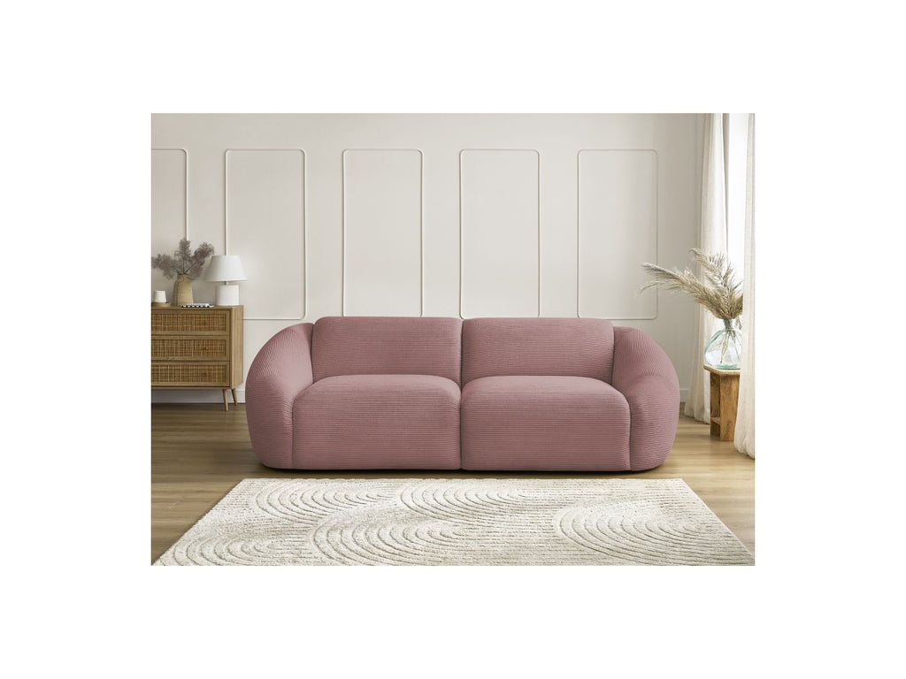 Fixed Straight 3-Seater Sofa - Tina - Corduroy