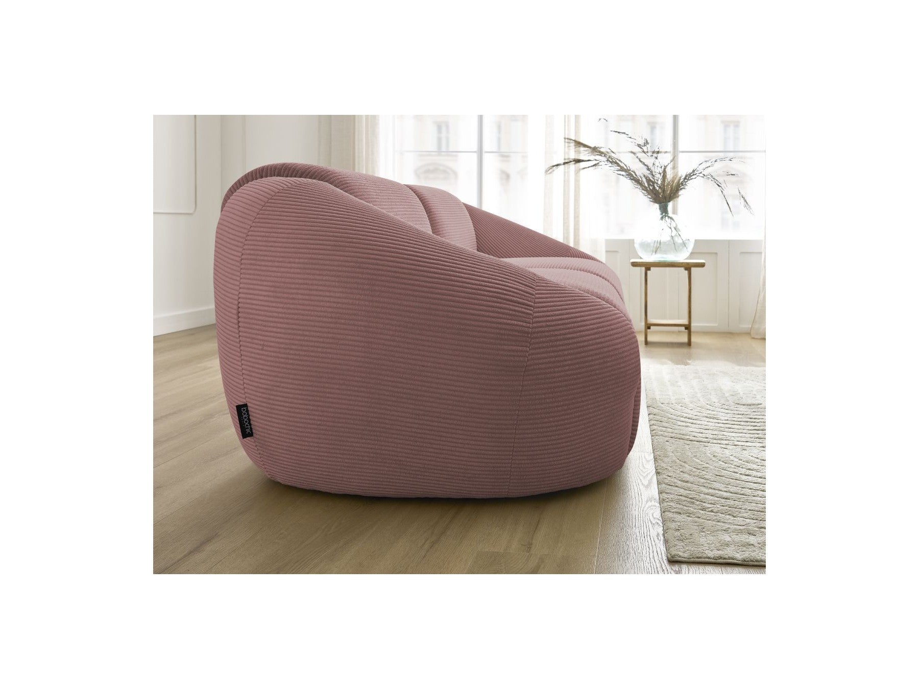 Fixed Straight 3-Seater Sofa - Tina - Corduroy