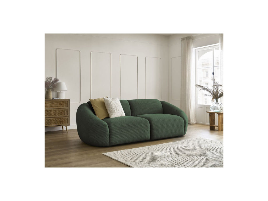 Fixed Straight 3-Seater Sofa - Tina - Corduroy