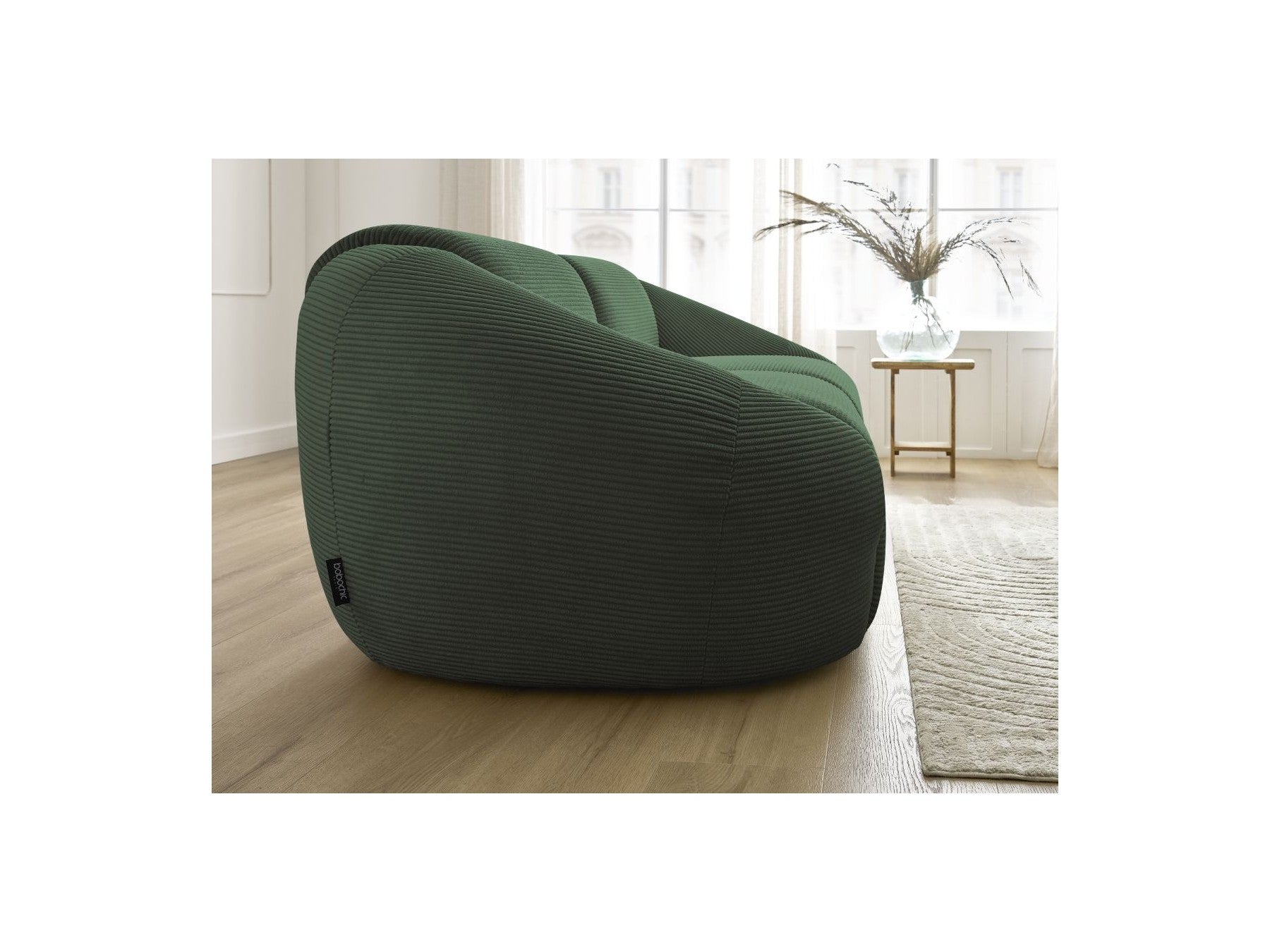 Fixed Straight 3-Seater Sofa - Tina - Corduroy