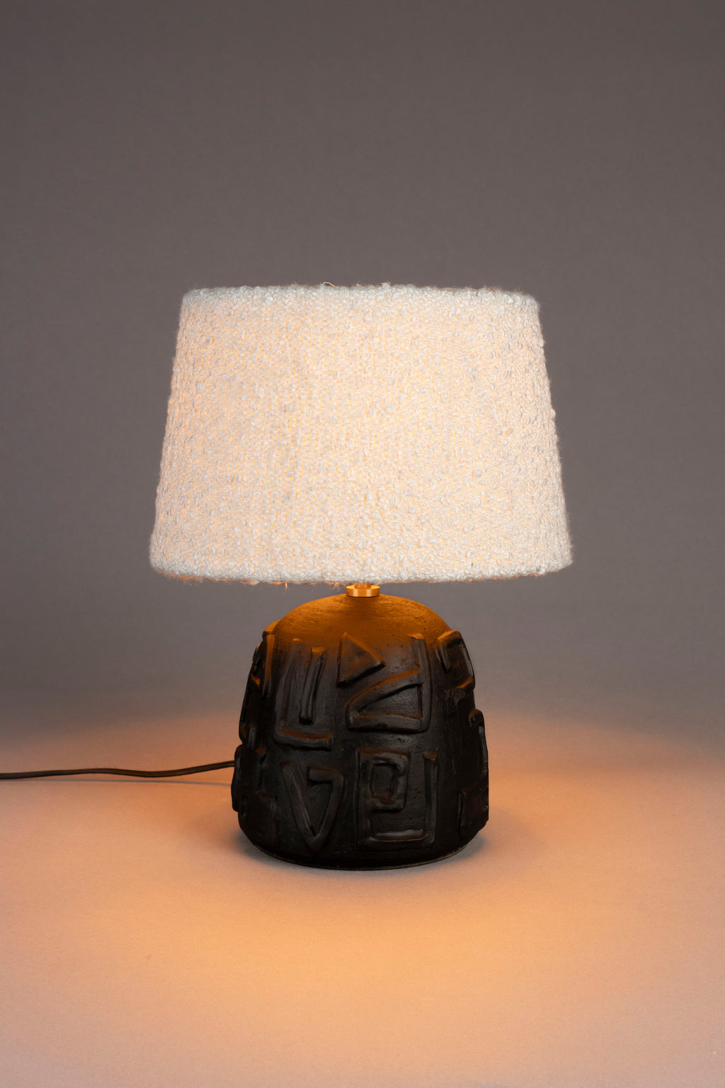 Renzo Bouclé - Table Lamp - Ceramic - White/Black