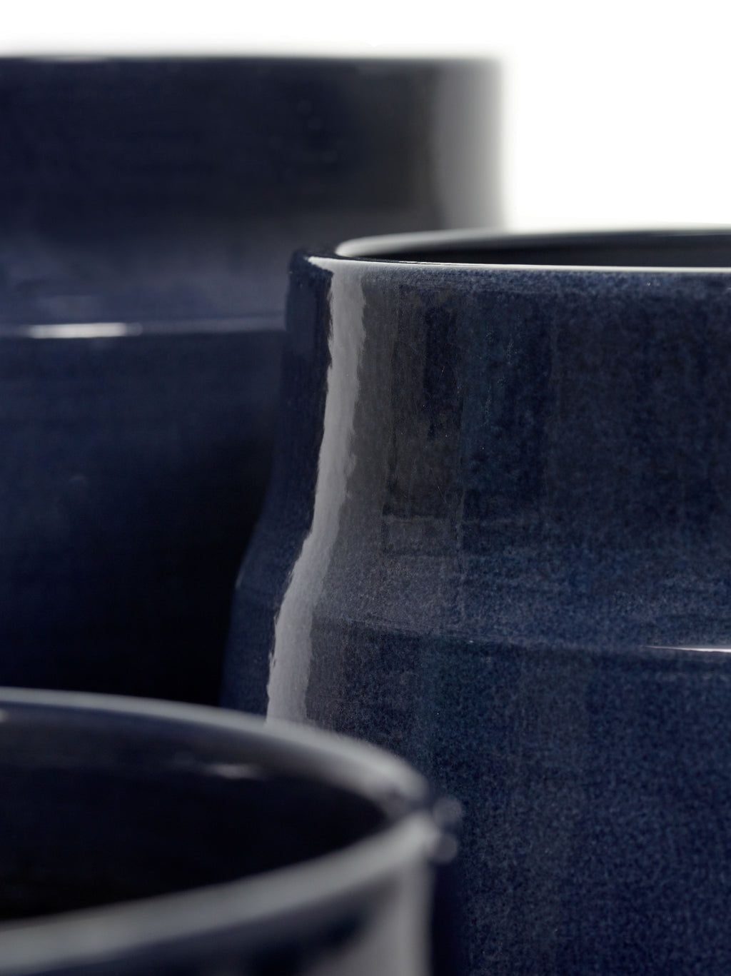 Glazed Shades - Pot De Fleurs - L - Terre Cuite - Bleu
