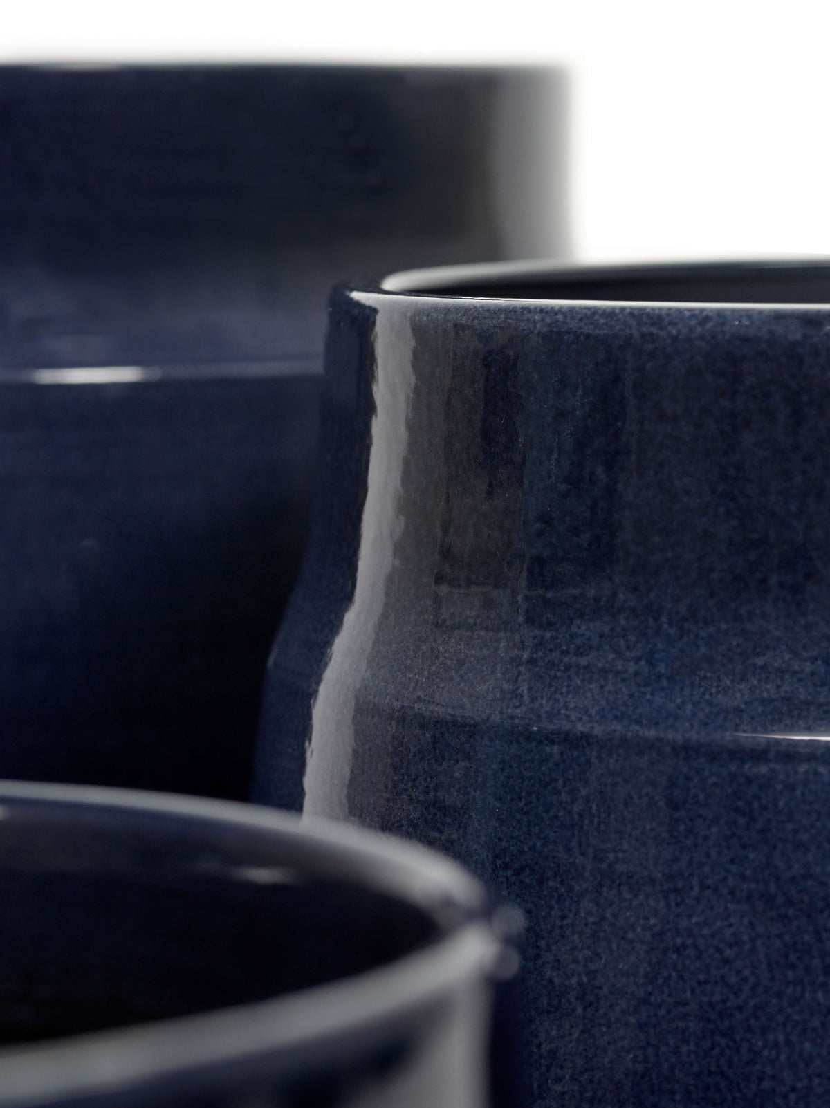 Glazed Shades - Pot De Fleurs - L - Terre Cuite - Bleu