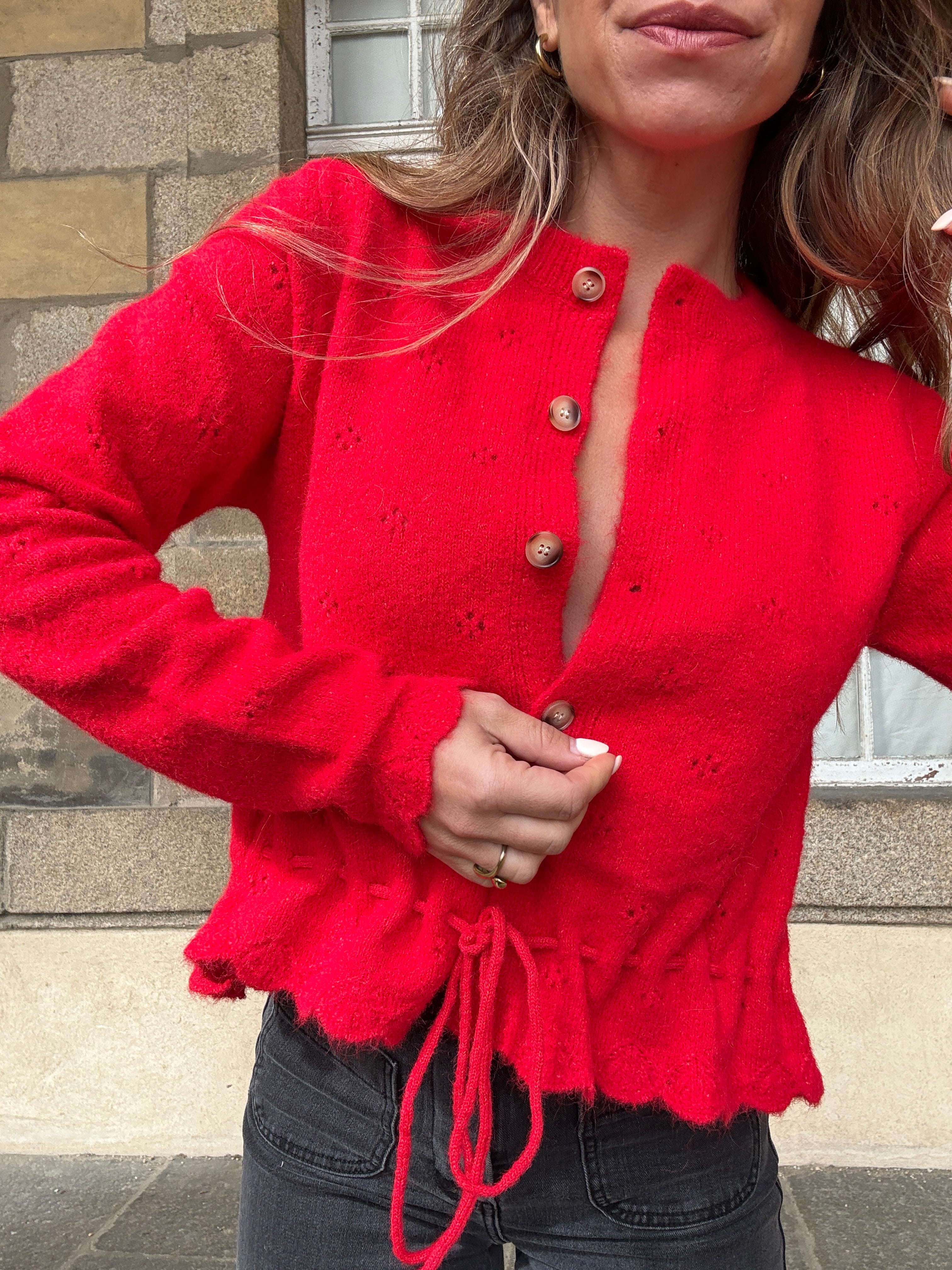 Cárdigan Emma rojo
