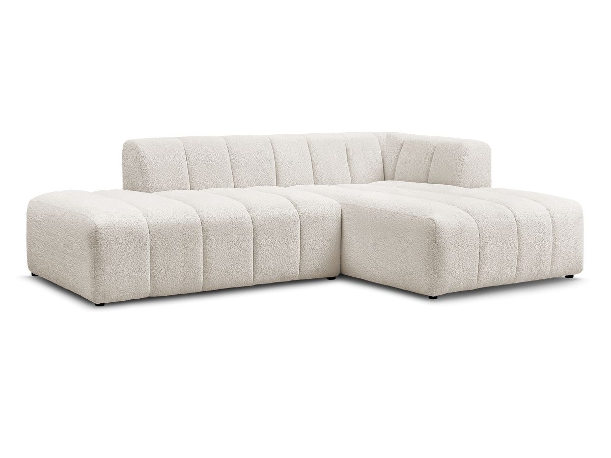 Modular Fixed Corner Sofa - Annecy - Bouclé Fabric - Right-Hand Corner
