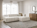 Modular Fixed Corner Sofa - Annecy - Bouclé Fabric - Right-Hand Corner