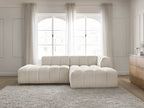 Modular Fixed Corner Sofa - Annecy - Bouclé Fabric - Right-Hand Corner