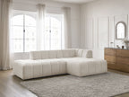 Modular Fixed Corner Sofa - Annecy - Bouclé Fabric - Right-Hand Corner