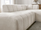 Modular Fixed Corner Sofa - Annecy - Bouclé Fabric - Right-Hand Corner