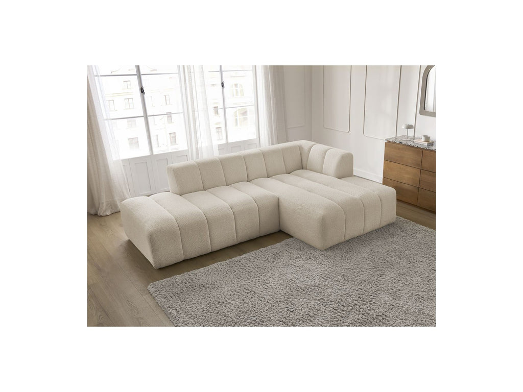 Modular Fixed Corner Sofa - Annecy - Bouclé Fabric - Right-Hand Corner
