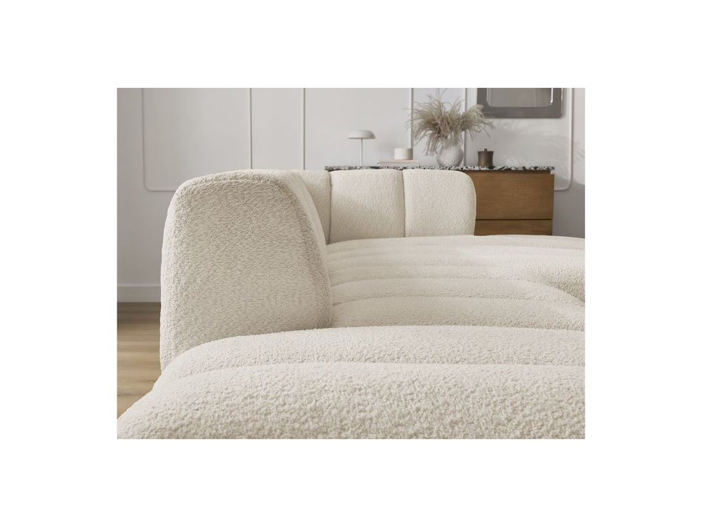 Modular Fixed Corner Sofa - Annecy - Bouclé Fabric - Right-Hand Corner