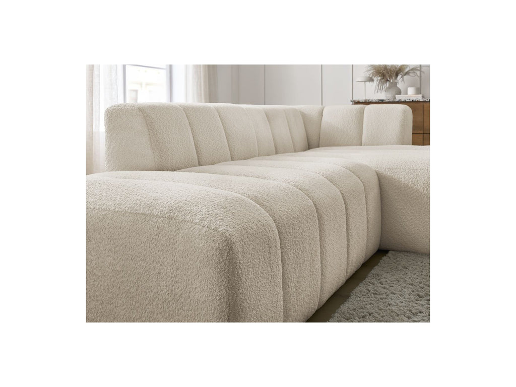 Modular Fixed Corner Sofa - Annecy - Bouclé Fabric - Right-Hand Corner