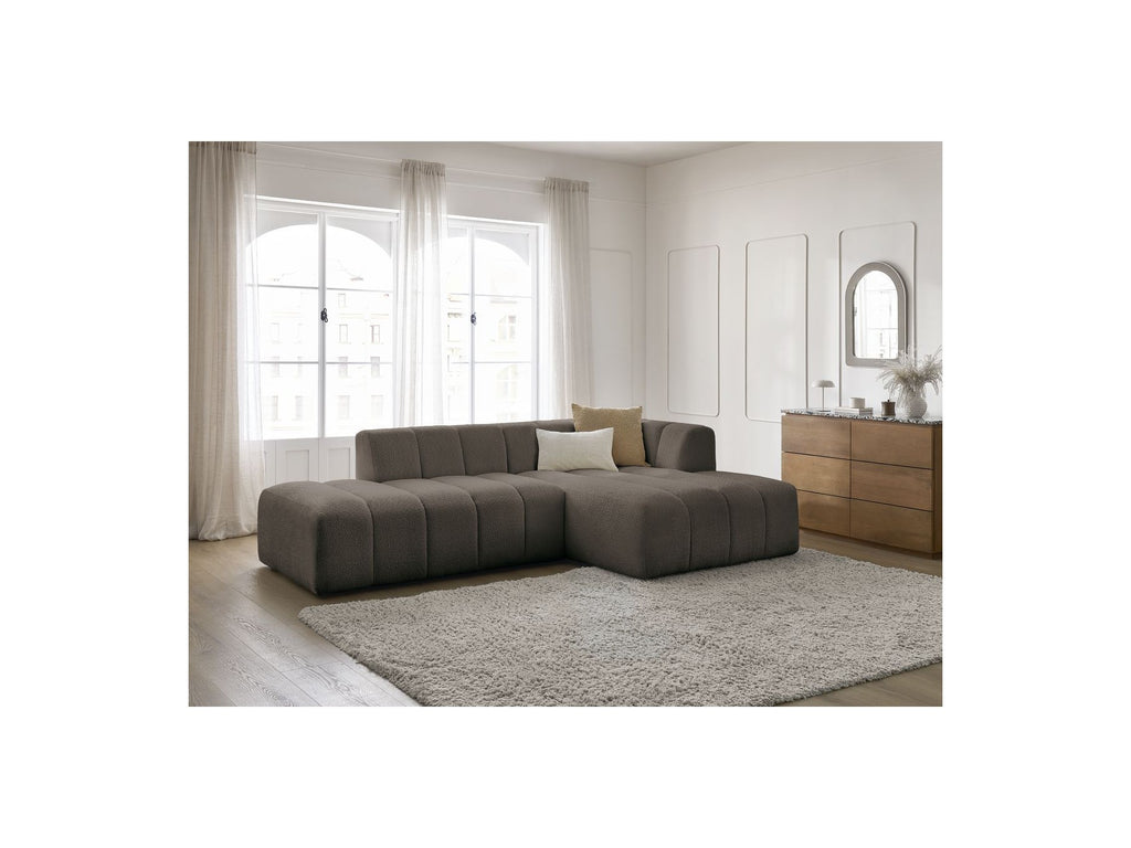 Modular Fixed Corner Sofa - Annecy - Bouclé Fabric - Right-Hand Corner