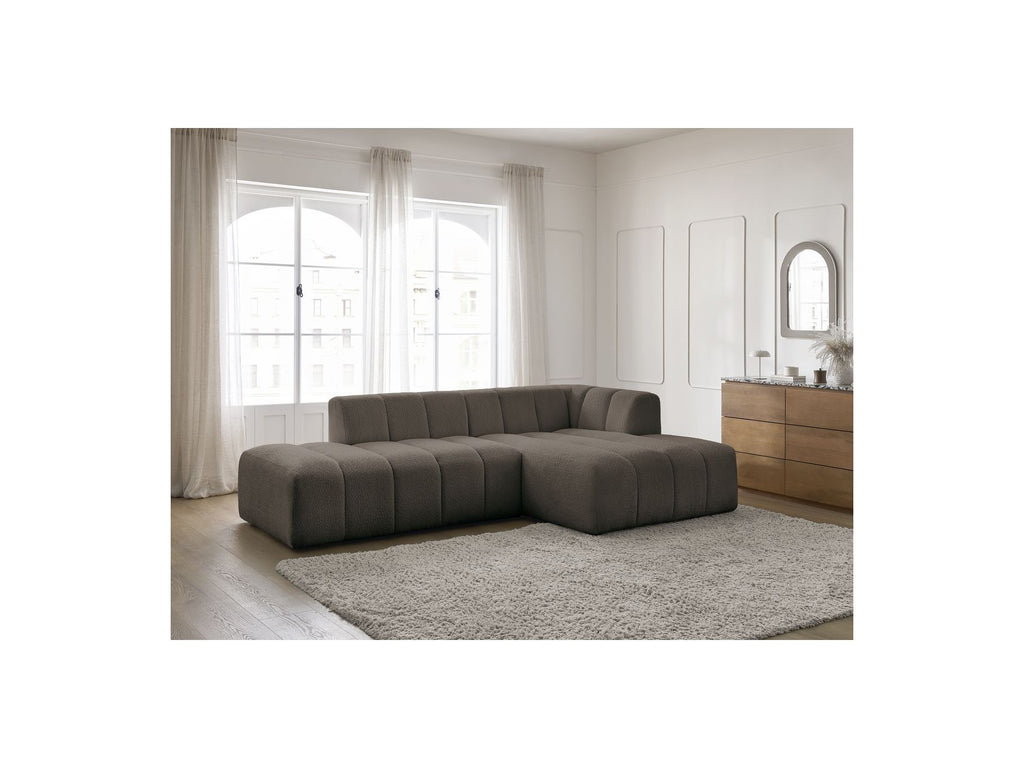 Modular Fixed Corner Sofa - Annecy - Bouclé Fabric - Right-Hand Corner