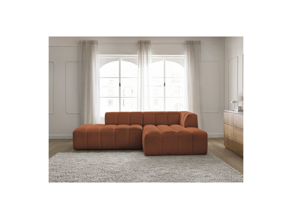 Modular Fixed Corner Sofa - Annecy - Bouclé Fabric - Right-Hand Corner