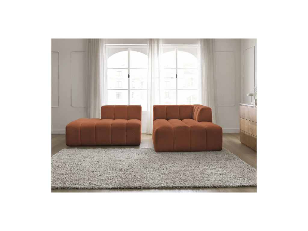Modular Fixed Corner Sofa - Annecy - Bouclé Fabric - Right-Hand Corner