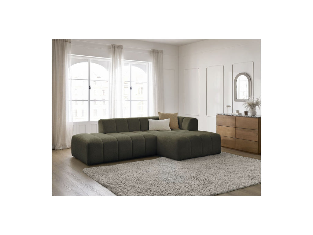 Modular Fixed Corner Sofa - Annecy - Bouclé Fabric - Right-Hand Corner