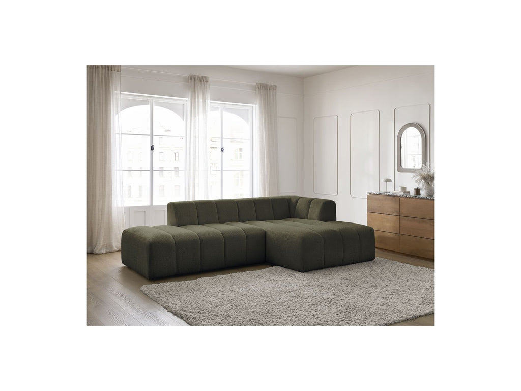 Modular Fixed Corner Sofa - Annecy - Bouclé Fabric - Right-Hand Corner