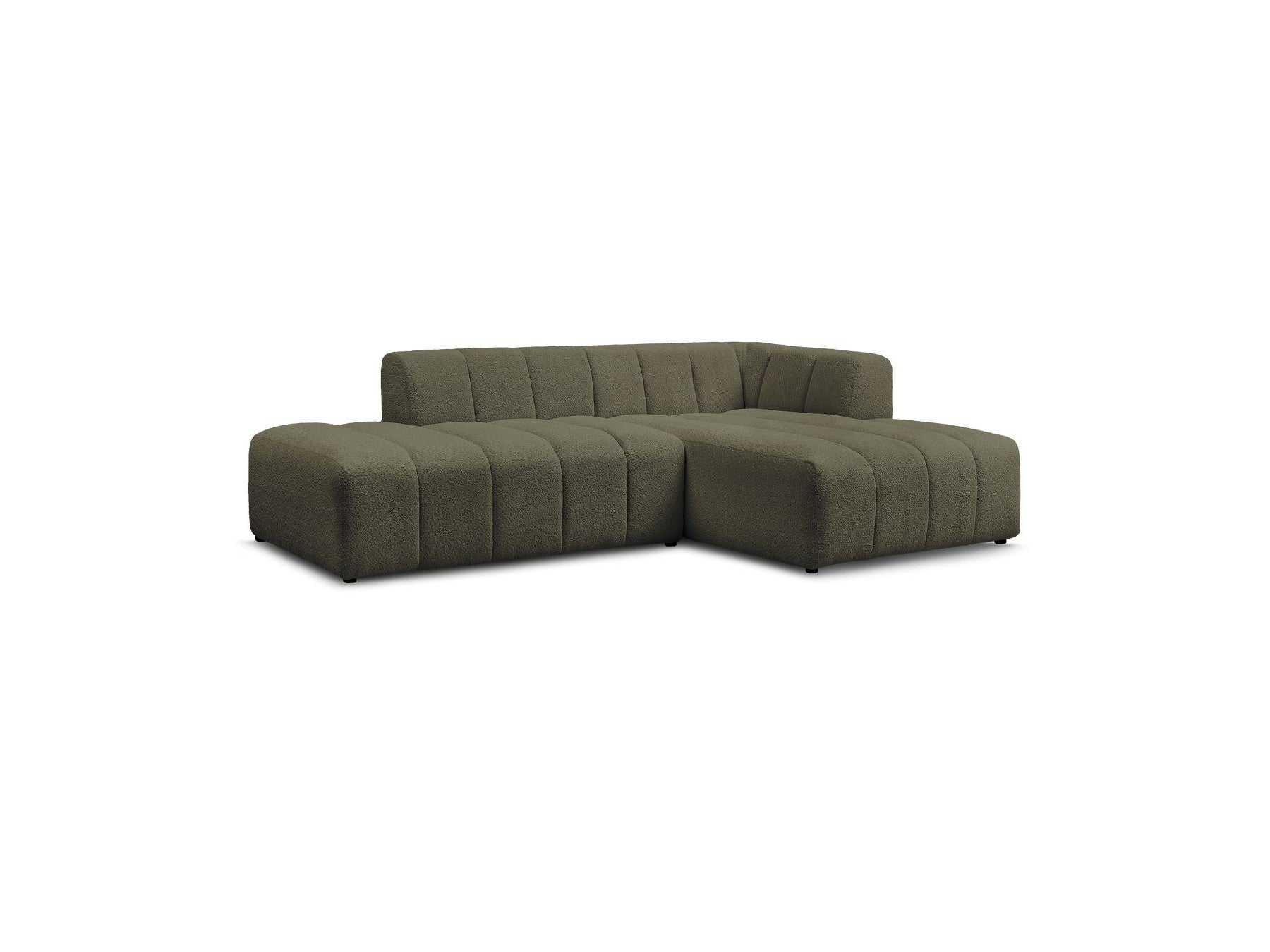 Modular Fixed Corner Sofa - Annecy - Bouclé Fabric - Right-Hand Corner