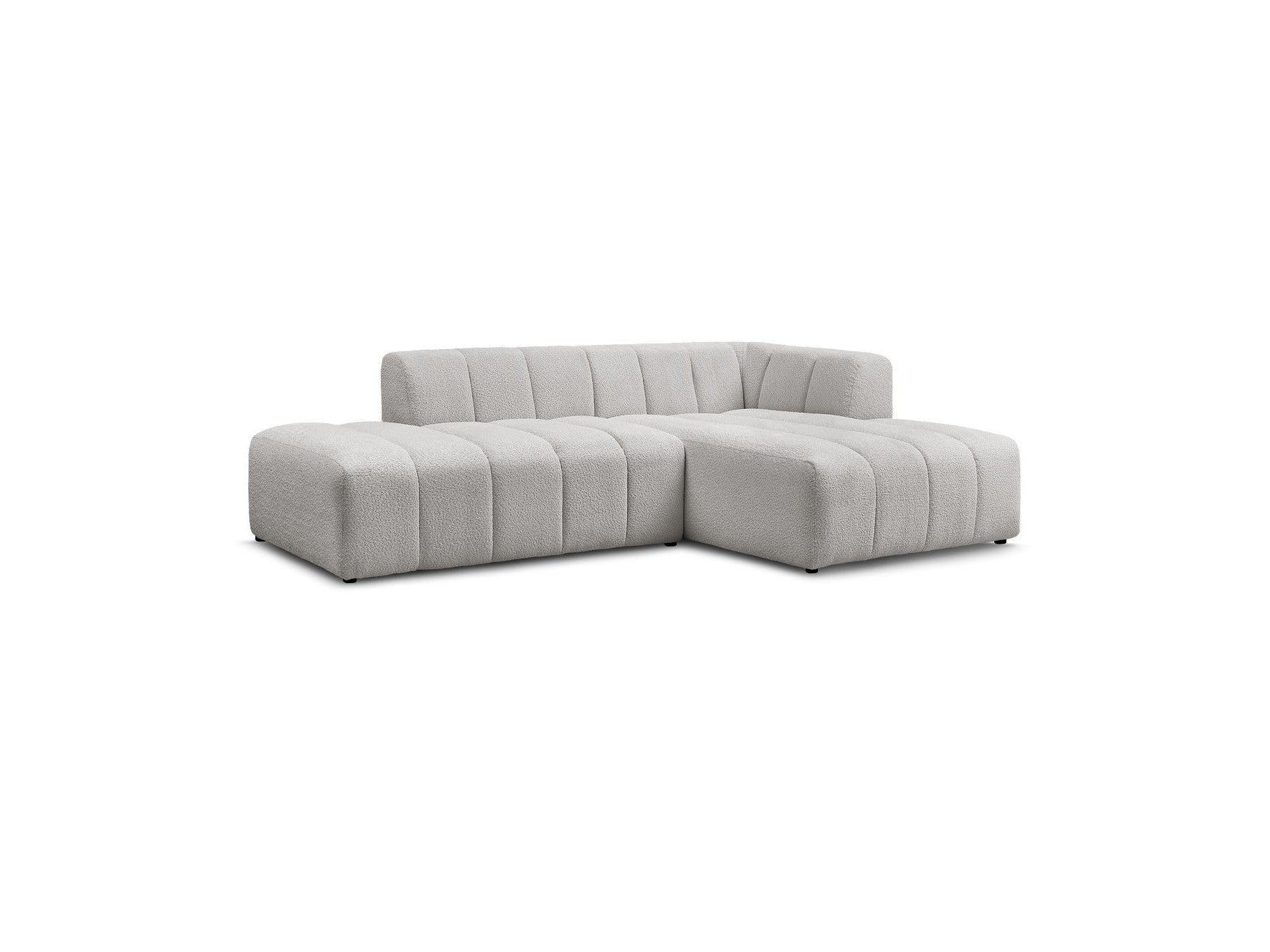Modular Fixed Corner Sofa - Annecy - Bouclé Fabric - Right-Hand Corner