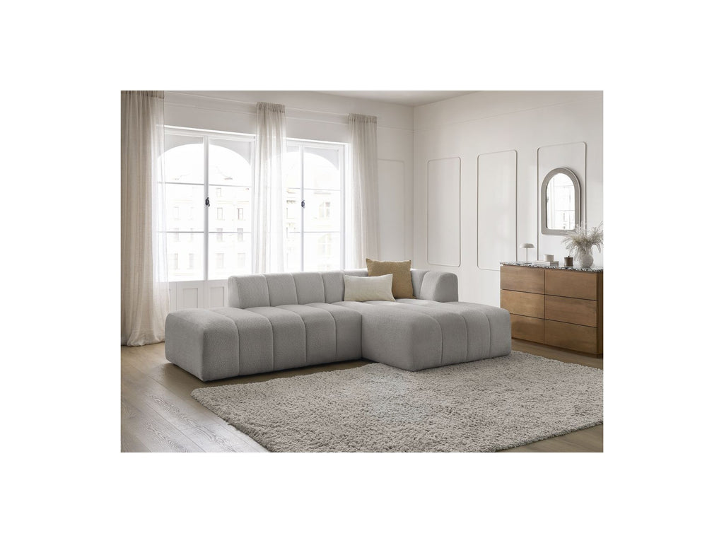 Modular Fixed Corner Sofa - Annecy - Bouclé Fabric - Right-Hand Corner