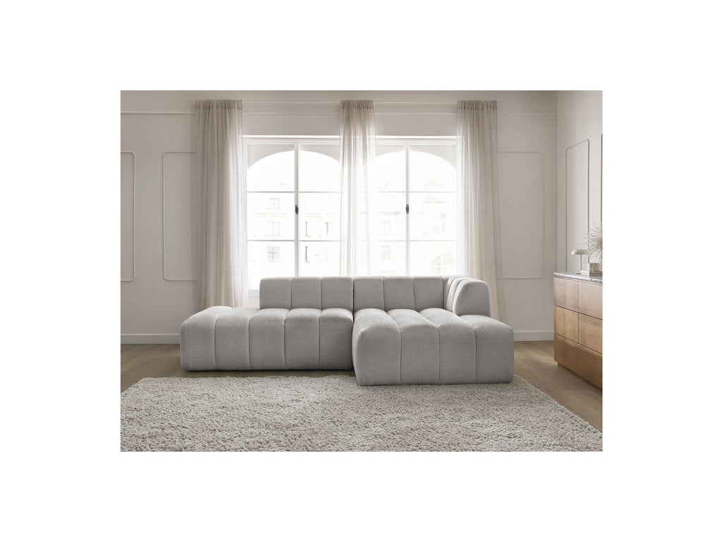 Modular Fixed Corner Sofa - Annecy - Bouclé Fabric - Right-Hand Corner