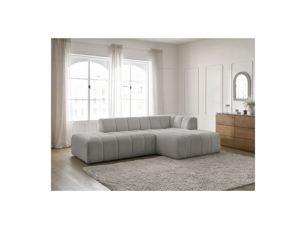 Modular Fixed Corner Sofa - Annecy - Bouclé Fabric - Right-Hand Corner
