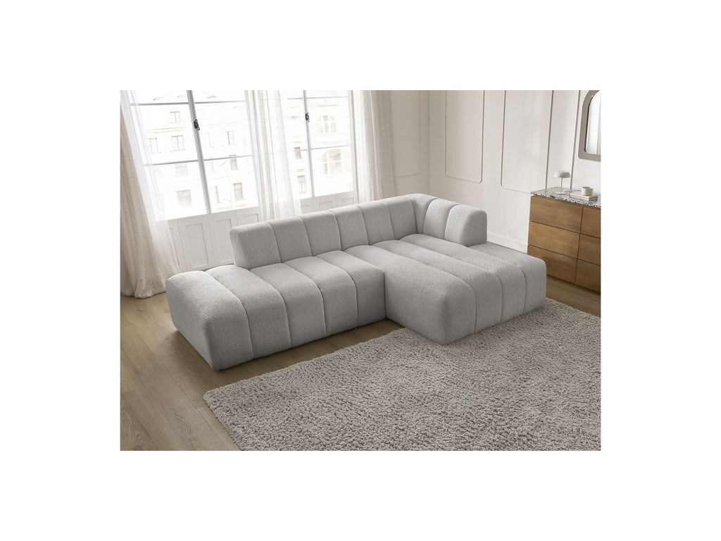 Modular Fixed Corner Sofa - Annecy - Bouclé Fabric - Right-Hand Corner