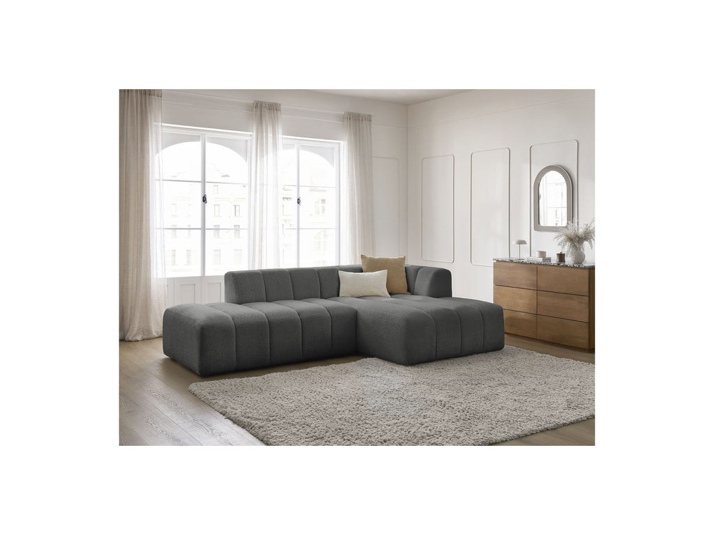 Modular Fixed Corner Sofa - Annecy - Bouclé Fabric - Right-Hand Corner