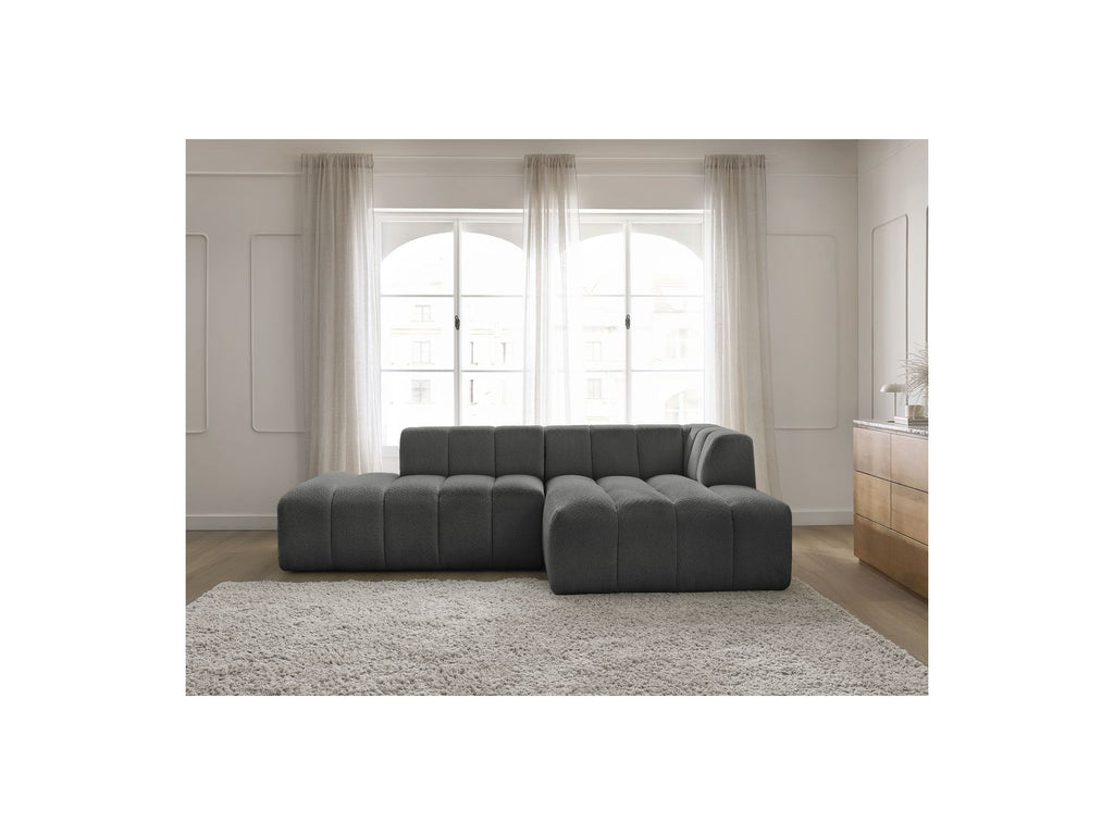 Modular Fixed Corner Sofa - Annecy - Bouclé Fabric - Right-Hand Corner