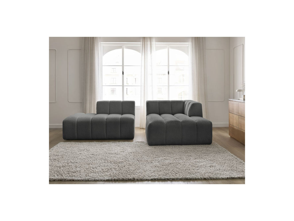 Modular Fixed Corner Sofa - Annecy - Bouclé Fabric - Right-Hand Corner