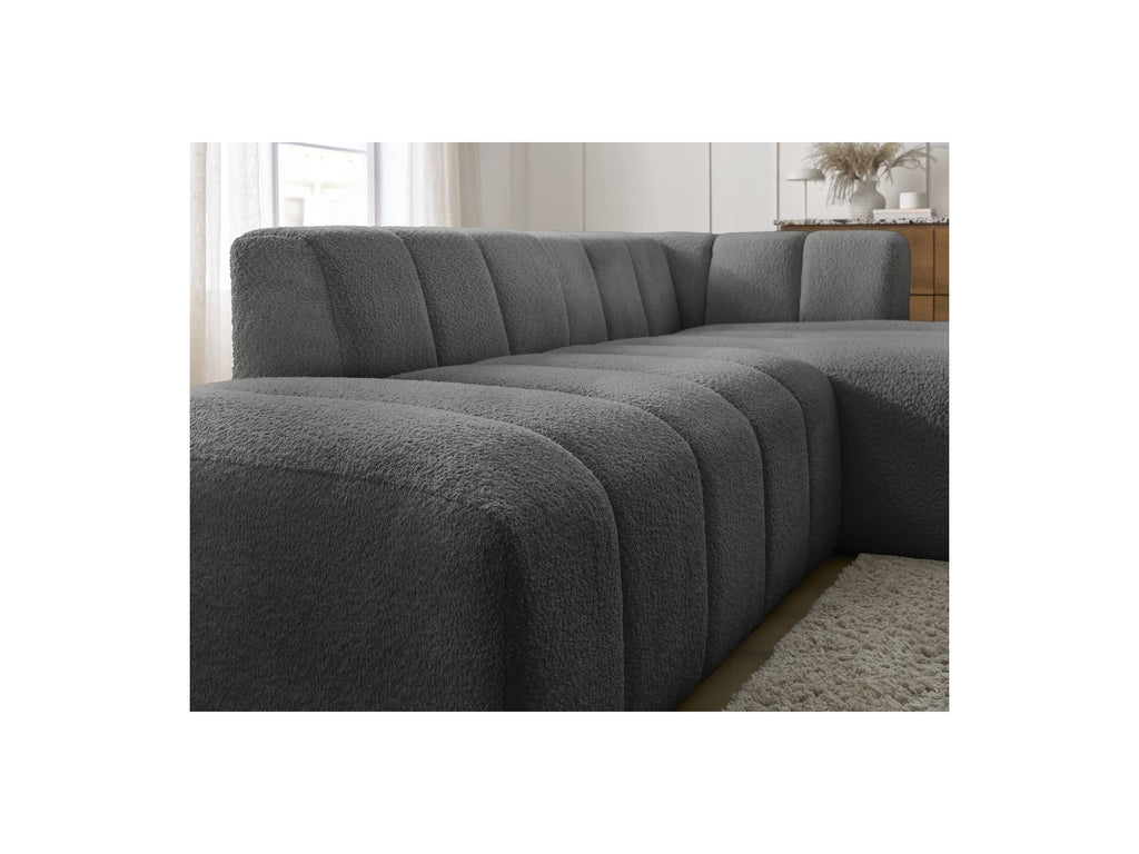 Modular Fixed Corner Sofa - Annecy - Bouclé Fabric - Right-Hand Corner