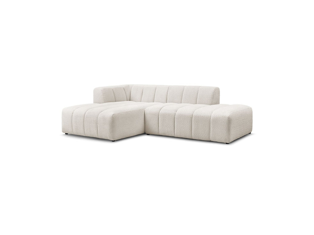 Modular Fixed Corner Sofa - Annecy - Bouclé Fabric - Left Corner
