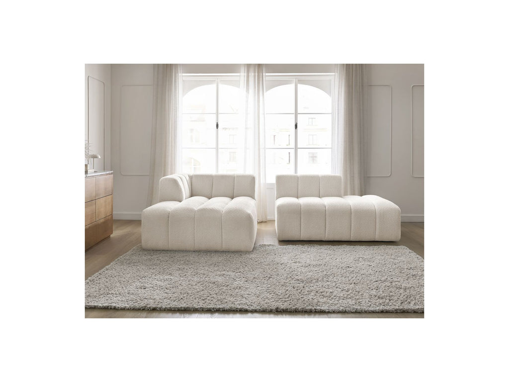 Modular Fixed Corner Sofa - Annecy - Bouclé Fabric - Left Corner