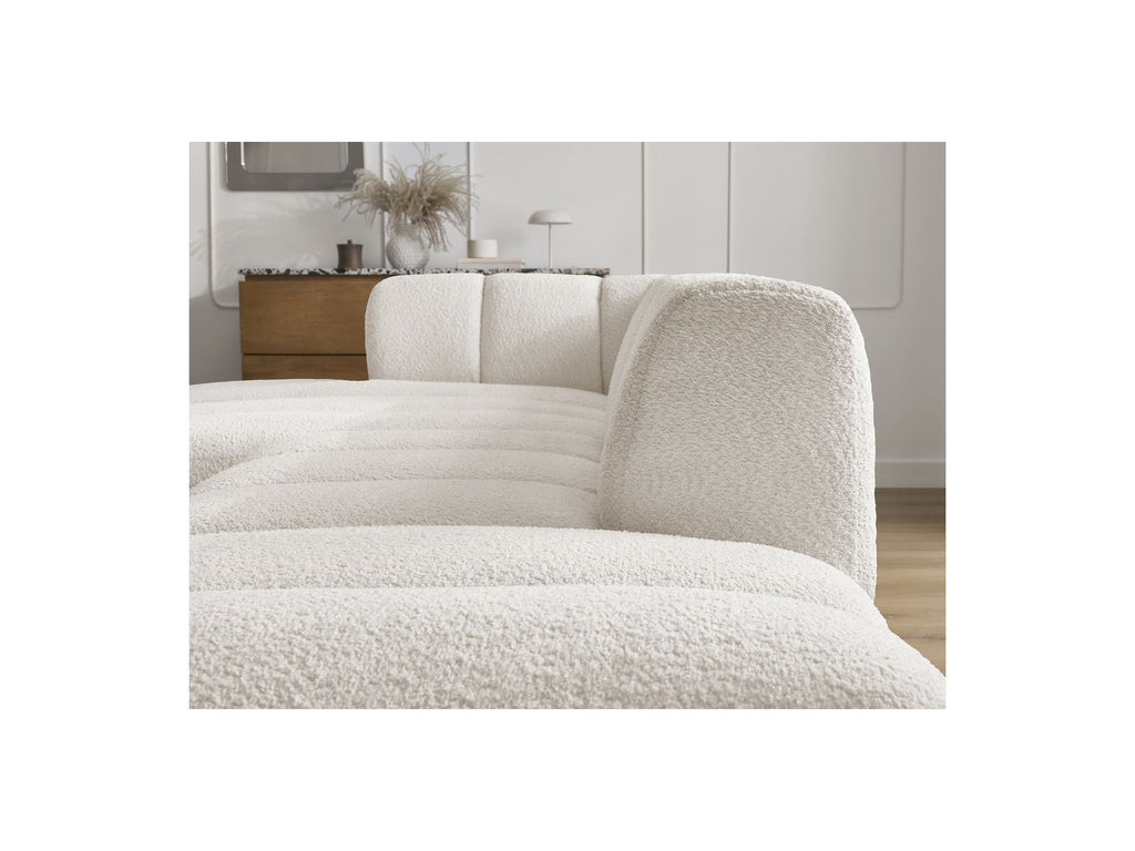Modular Fixed Corner Sofa - Annecy - Bouclé Fabric - Left Corner