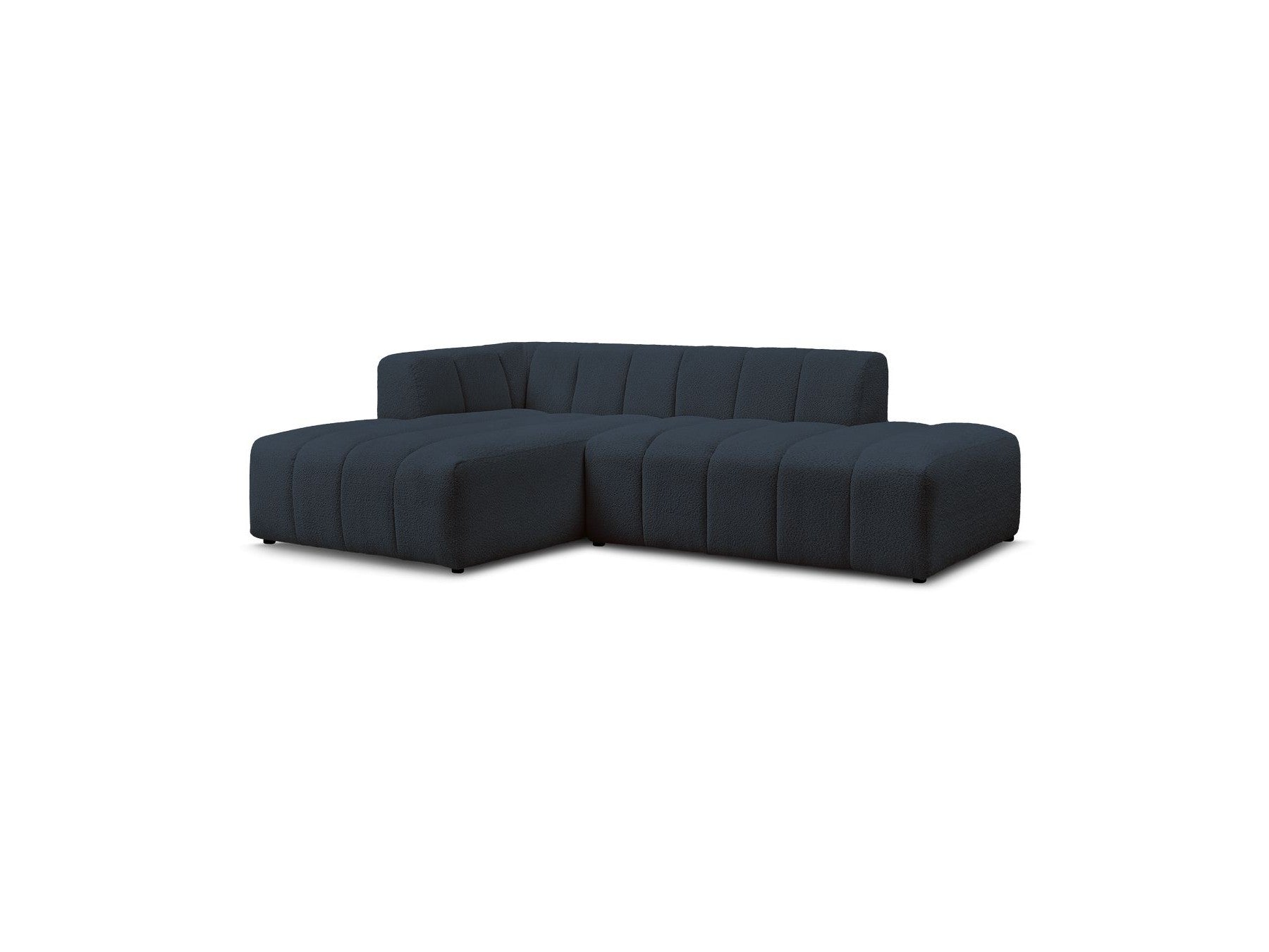Modular Fixed Corner Sofa - Annecy - Bouclé Fabric - Left Corner