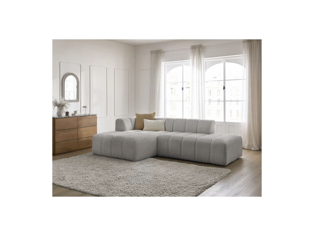 Modular Fixed Corner Sofa - Annecy - Bouclé Fabric - Left Corner