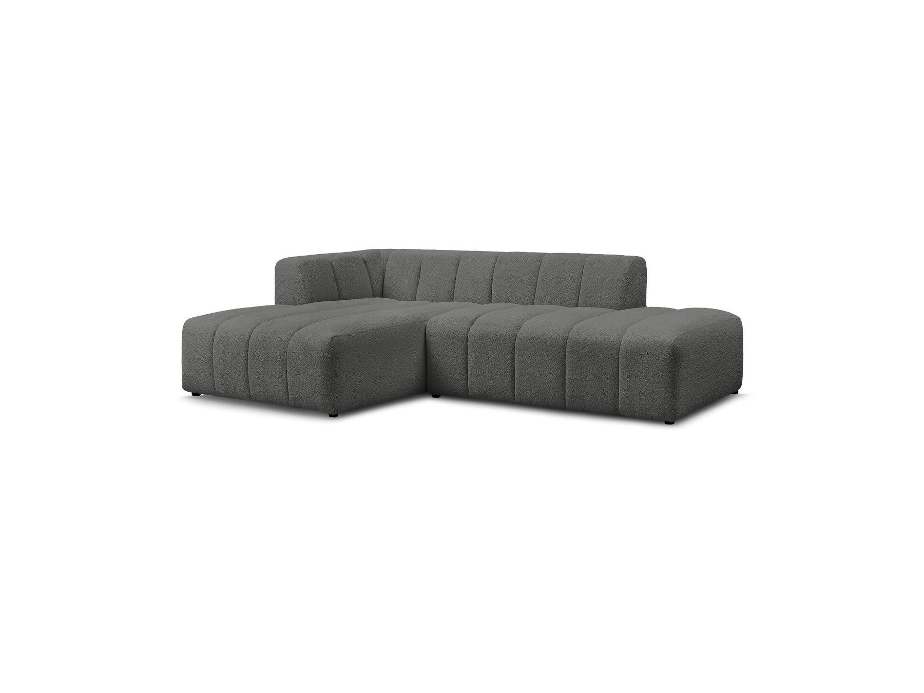 Modular Fixed Corner Sofa - Annecy - Bouclé Fabric - Left Corner