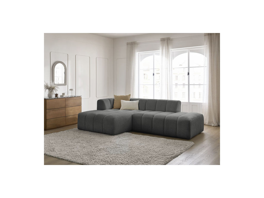 Modular Fixed Corner Sofa - Annecy - Bouclé Fabric - Left Corner