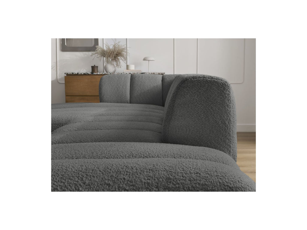 Modular Fixed Corner Sofa - Annecy - Bouclé Fabric - Left Corner