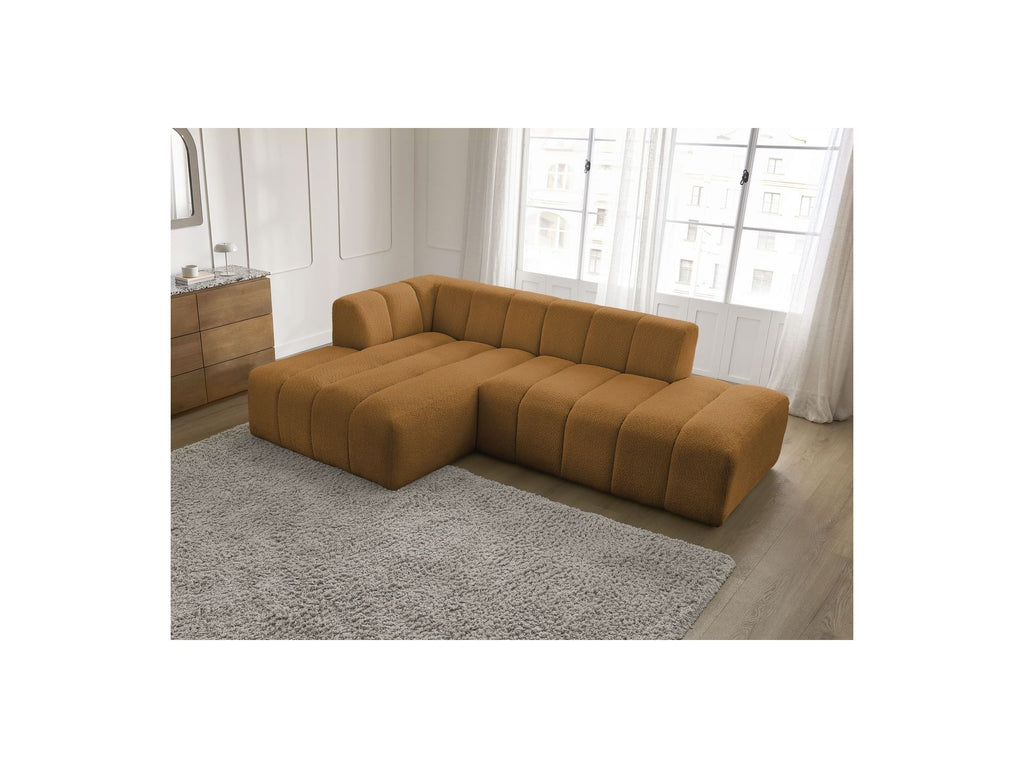 Modular Fixed Corner Sofa - Annecy - Bouclé Fabric - Left Corner