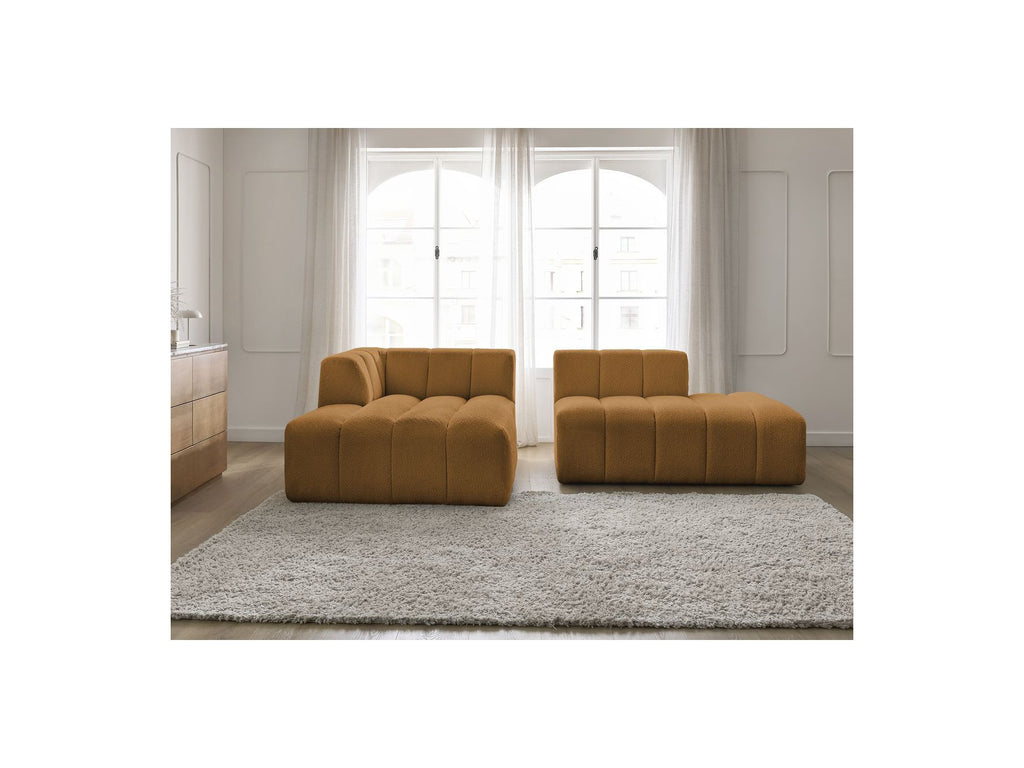 Modular Fixed Corner Sofa - Annecy - Bouclé Fabric - Left Corner