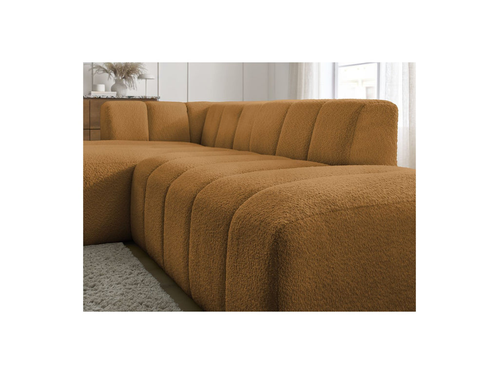 Modular Fixed Corner Sofa - Annecy - Bouclé Fabric - Left Corner