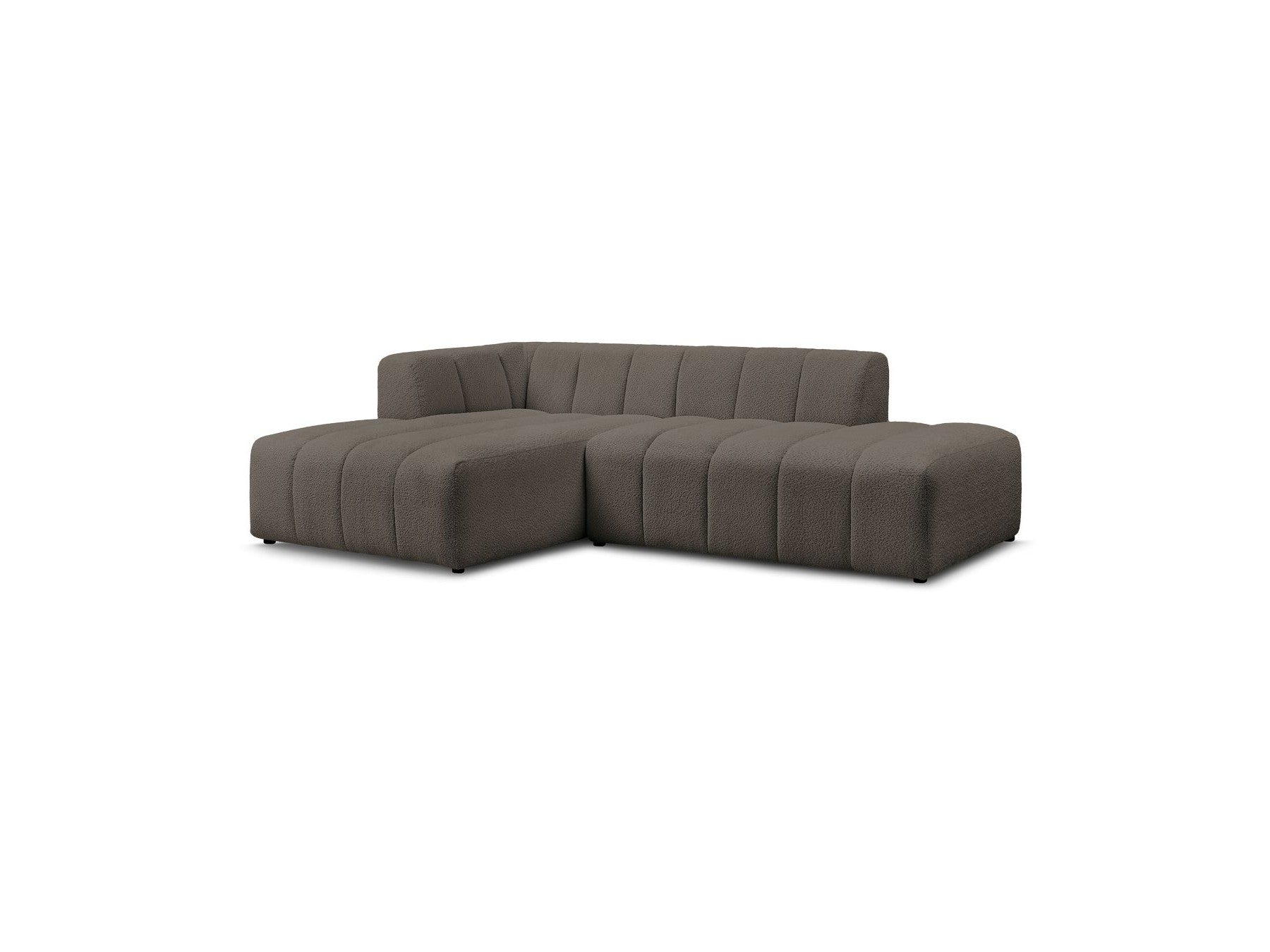 Modular Fixed Corner Sofa - Annecy - Bouclé Fabric - Left Corner