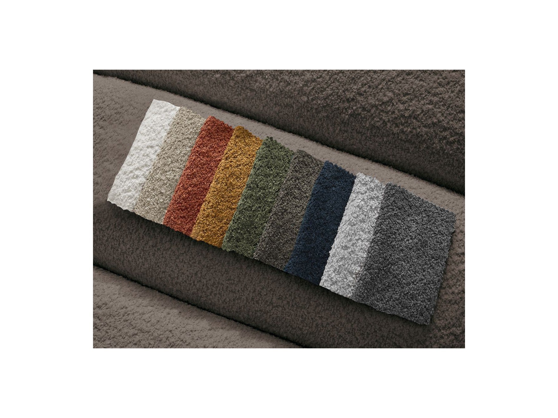 Modular Fixed Corner Sofa - Annecy - Bouclé Fabric - Left Corner