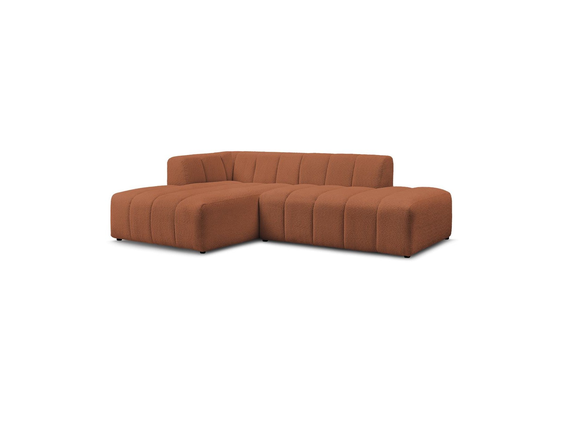 Modular Fixed Corner Sofa - Annecy - Bouclé Fabric - Left Corner